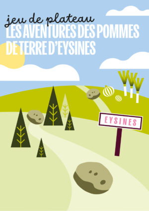 illustration de pommes de terre sur un chemin
